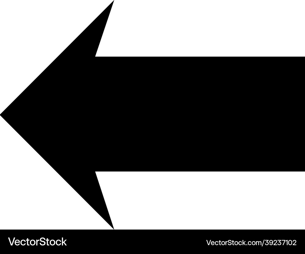 Left arrow Royalty Free Vector Image - VectorStock