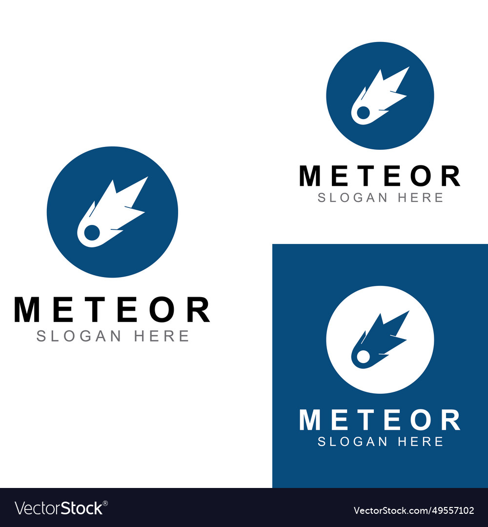 Logo design template meteor or space object Vector Image Logo design template meteor or space object
