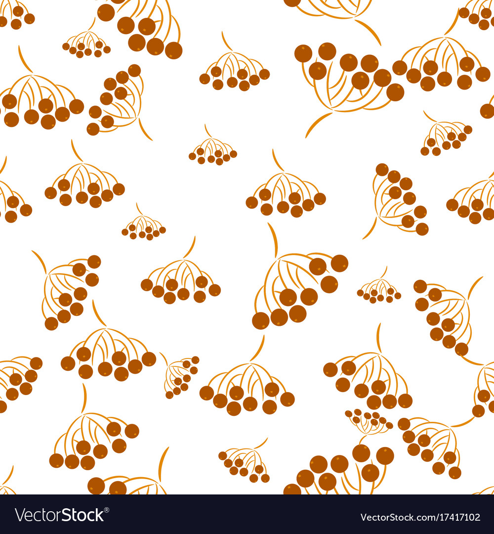 Seamless pattern with rowan brushes