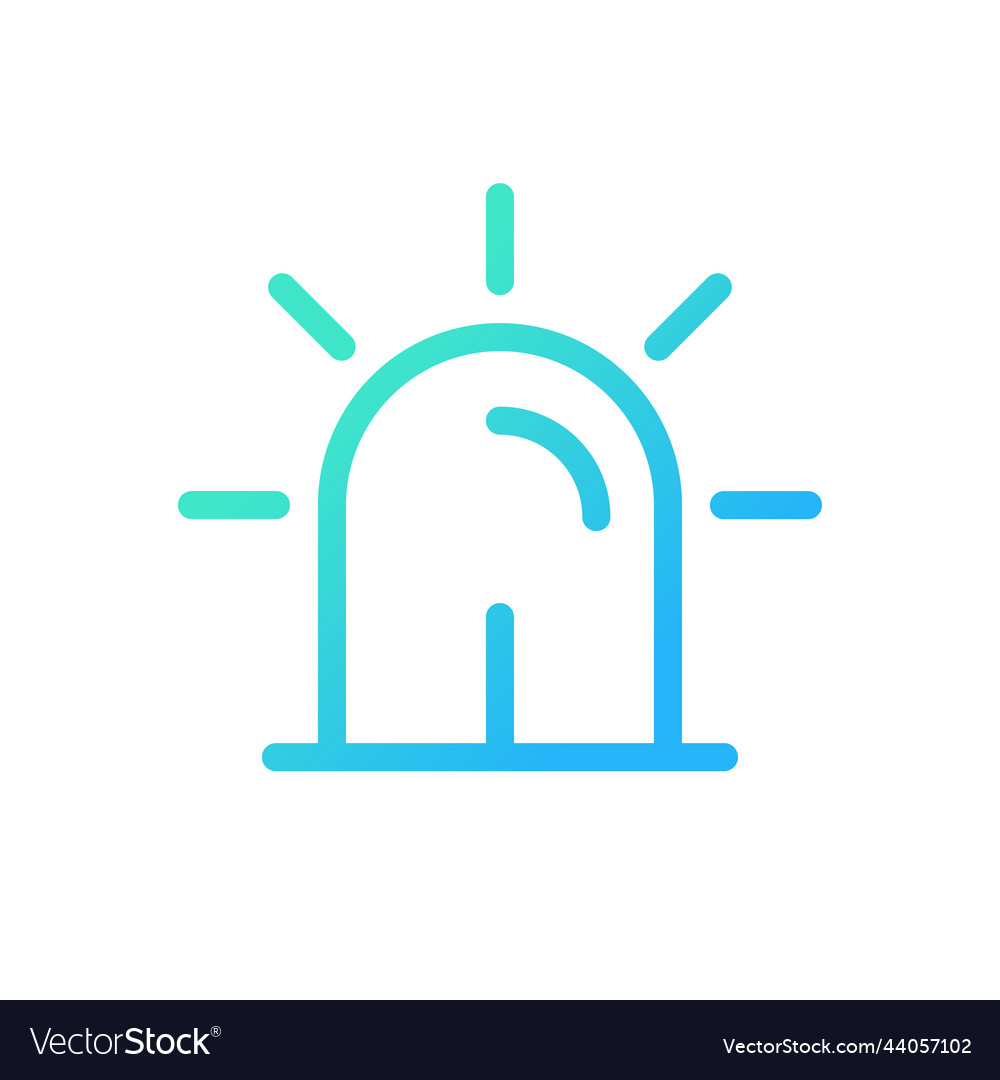 Siren pixel perfect gradient linear ui icon vector image Siren pixel perfect gradient linear ui icon
