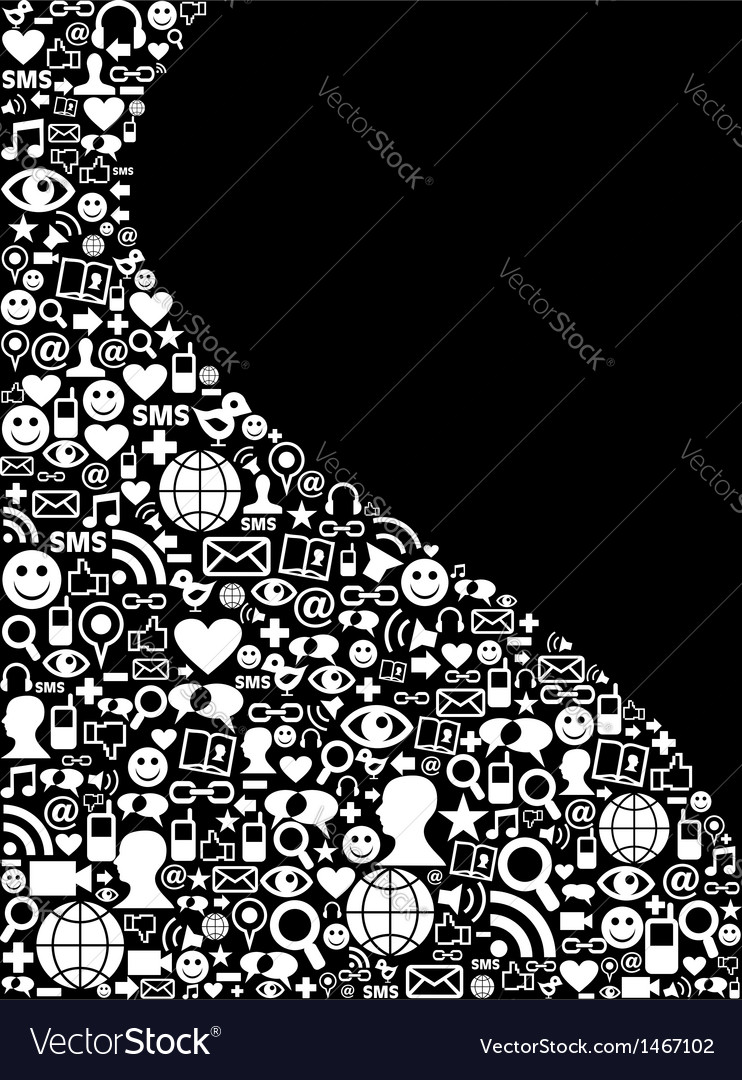 Social media network icon background Royalty Free Vector