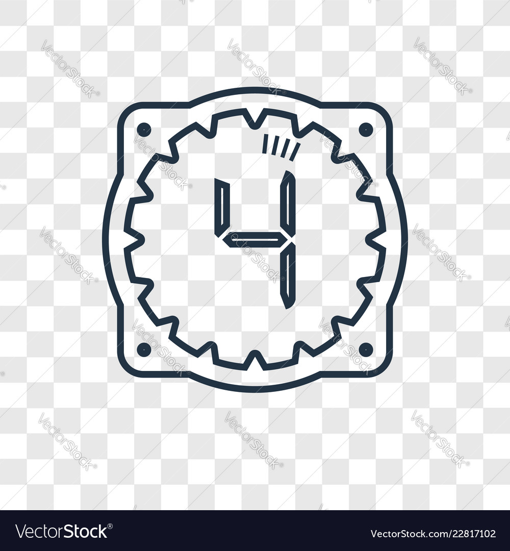 Time concept linear icon isolated on transparent