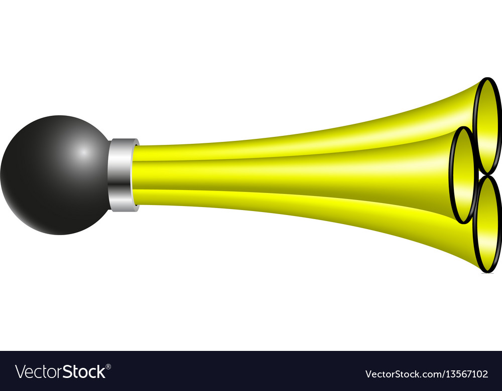 Triple air horn in yellow design