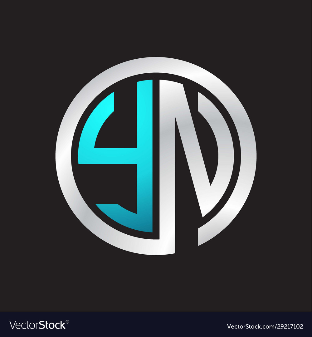 Yn initial logo linked circle monogram