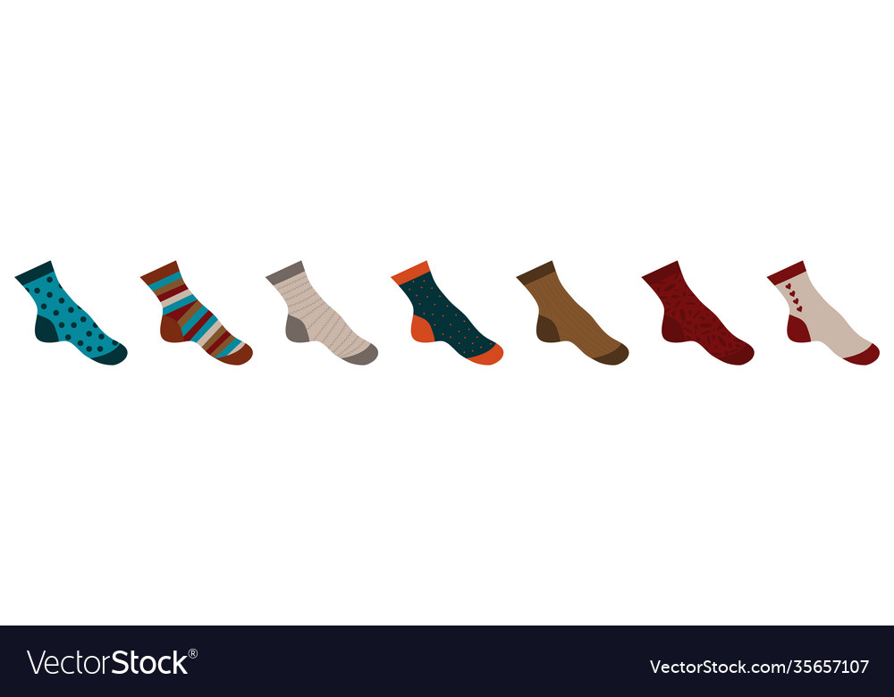 A set socks with different patterns