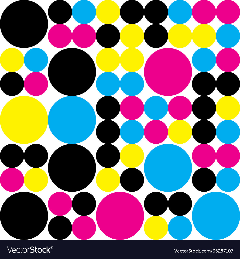Abstract dotted cmyk background pattern vector image Abstract dotted cmyk background pattern