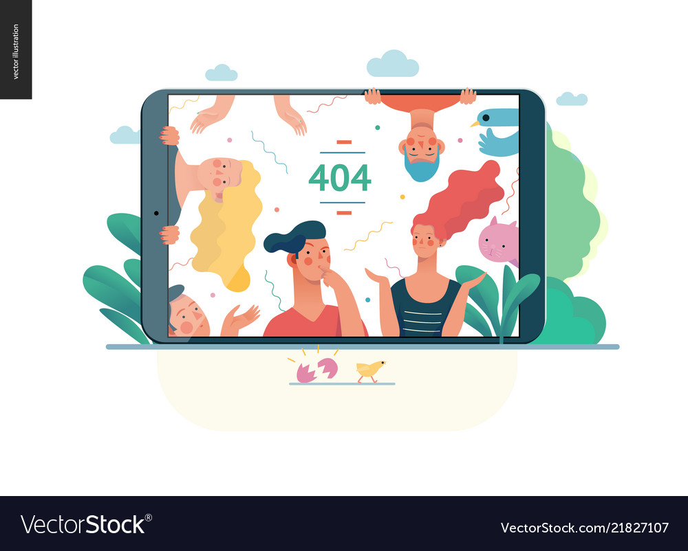 Business series - error 404 web template Vector Image Business series - error 404 web template