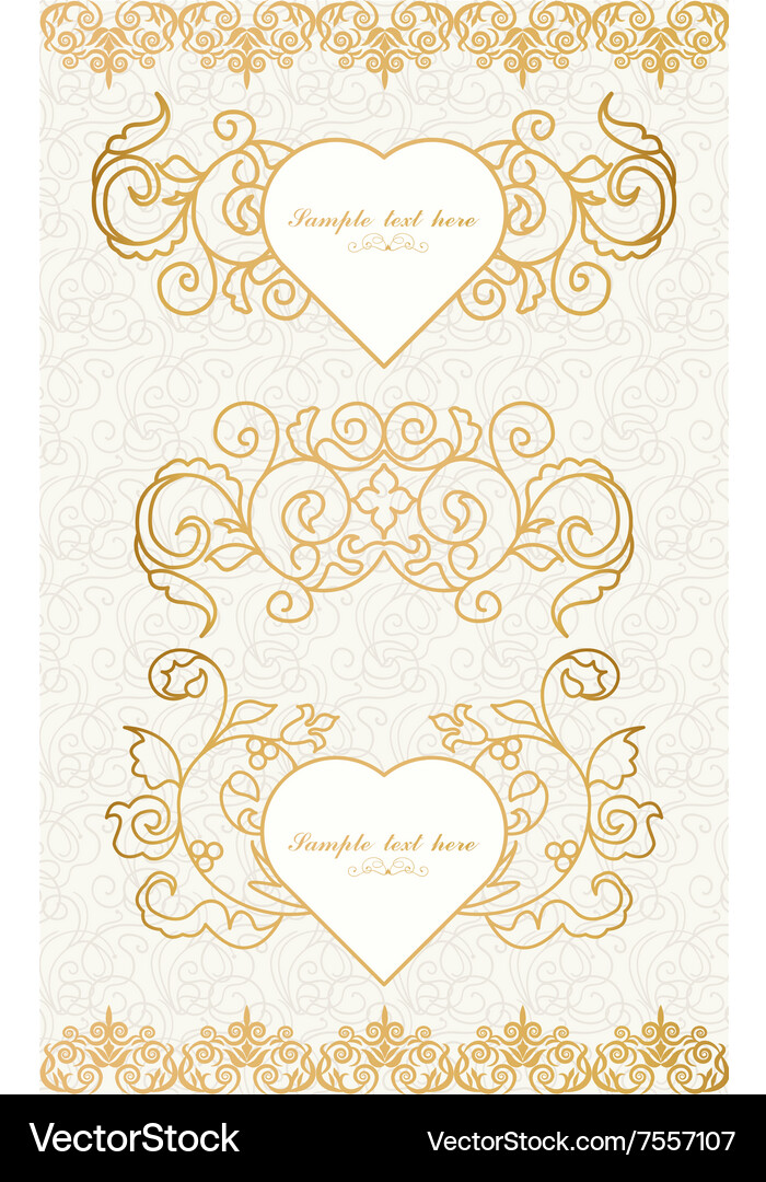 Calligraphic elements vintage set frame Royalty Free Vector