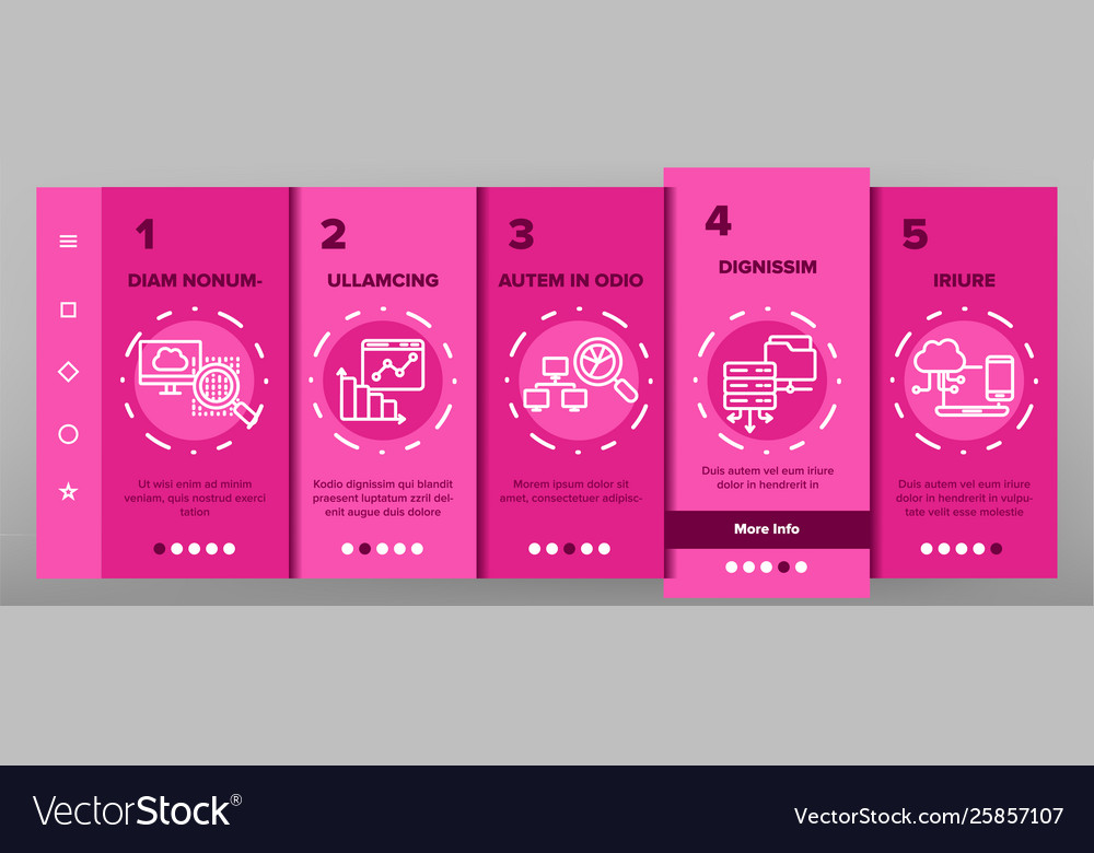 Data analysis web storage onboarding vector image Data analysis web storage onboarding