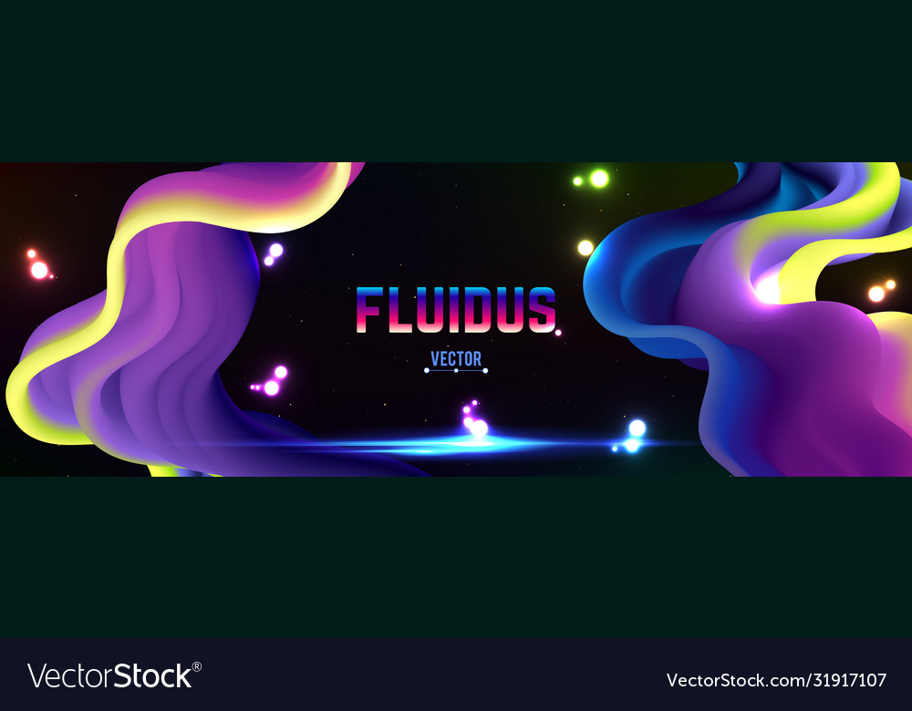 Fluid colorful gradient background modern vector image Fluid colorful gradient background modern