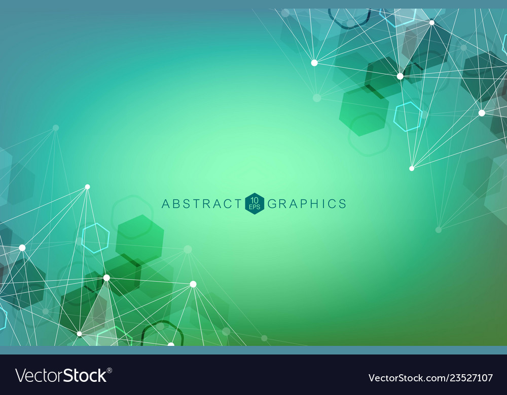 Geometric abstract background with connected line vector image Geometric abstract background with connected line