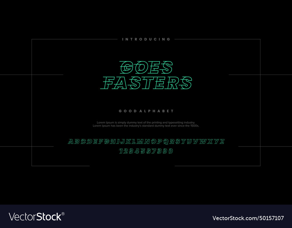 Goes fasters futuristic minimalist display font