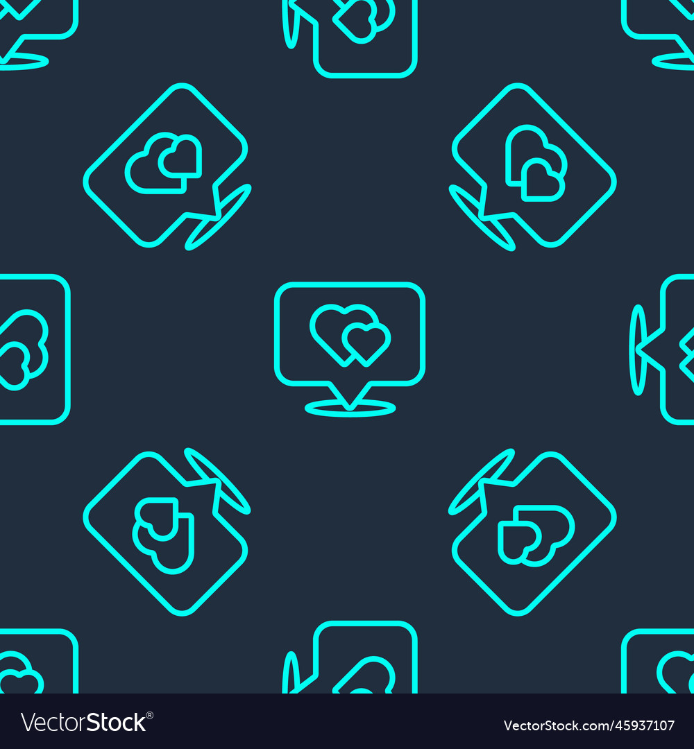 Green line map pointer with heart icon isolated Vector Image Green line map pointer with heart icon isolated