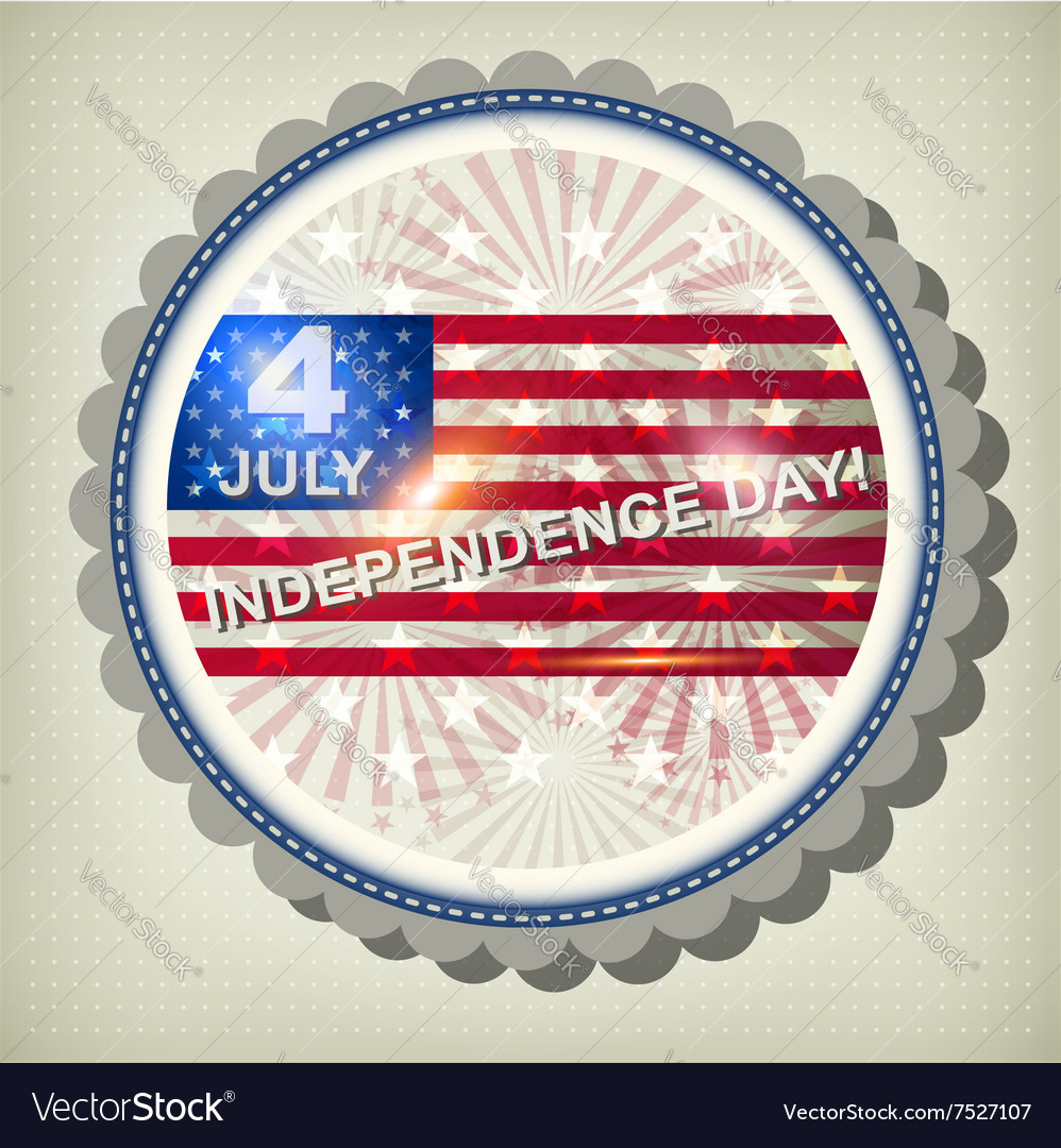 Independence Day Card Or Background July 4 Vector Image