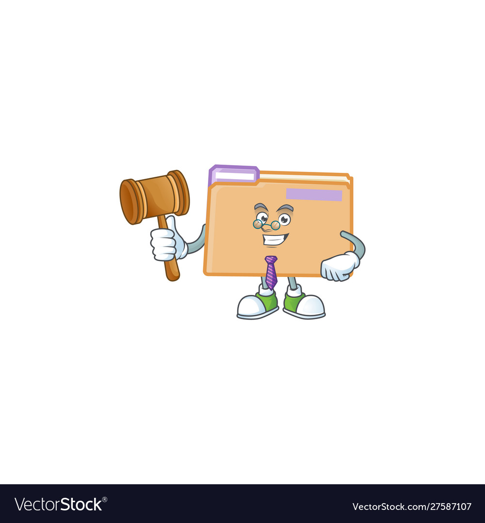 Judge folder data isolated on white background