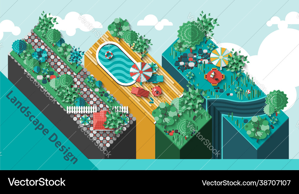 Landscape design concept Royalty Free Vector Image