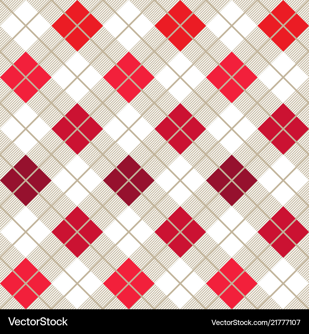 Red argyle harlequin seamless pattern Royalty Free Vector