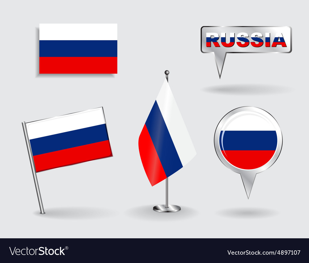 Flag, map, pin, russia icon - Download on Iconfinder