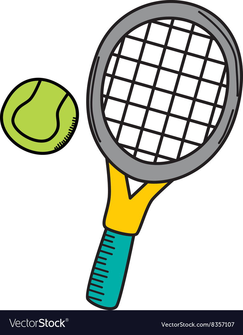 Tennis cartoon icon theme Royalty Free Vector Image