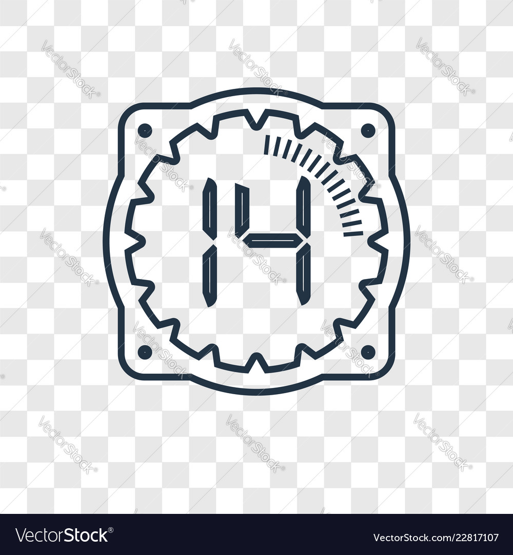 Time concept linear icon isolated on transparent