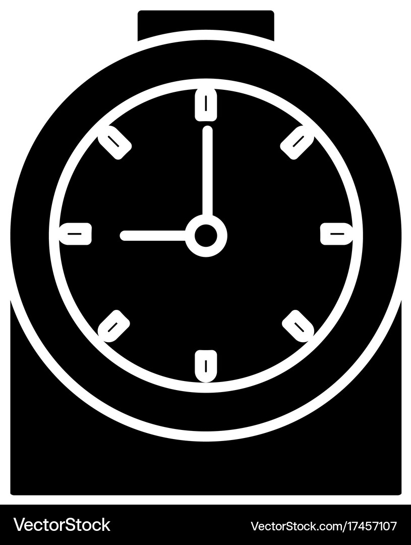 Wall clock isolated Royalty Free Vector Image - VectorStock