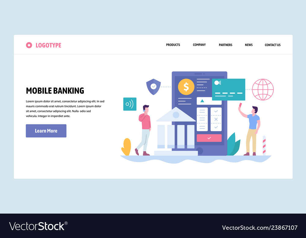 Web site gradient design template online vector image Web site gradient design template online