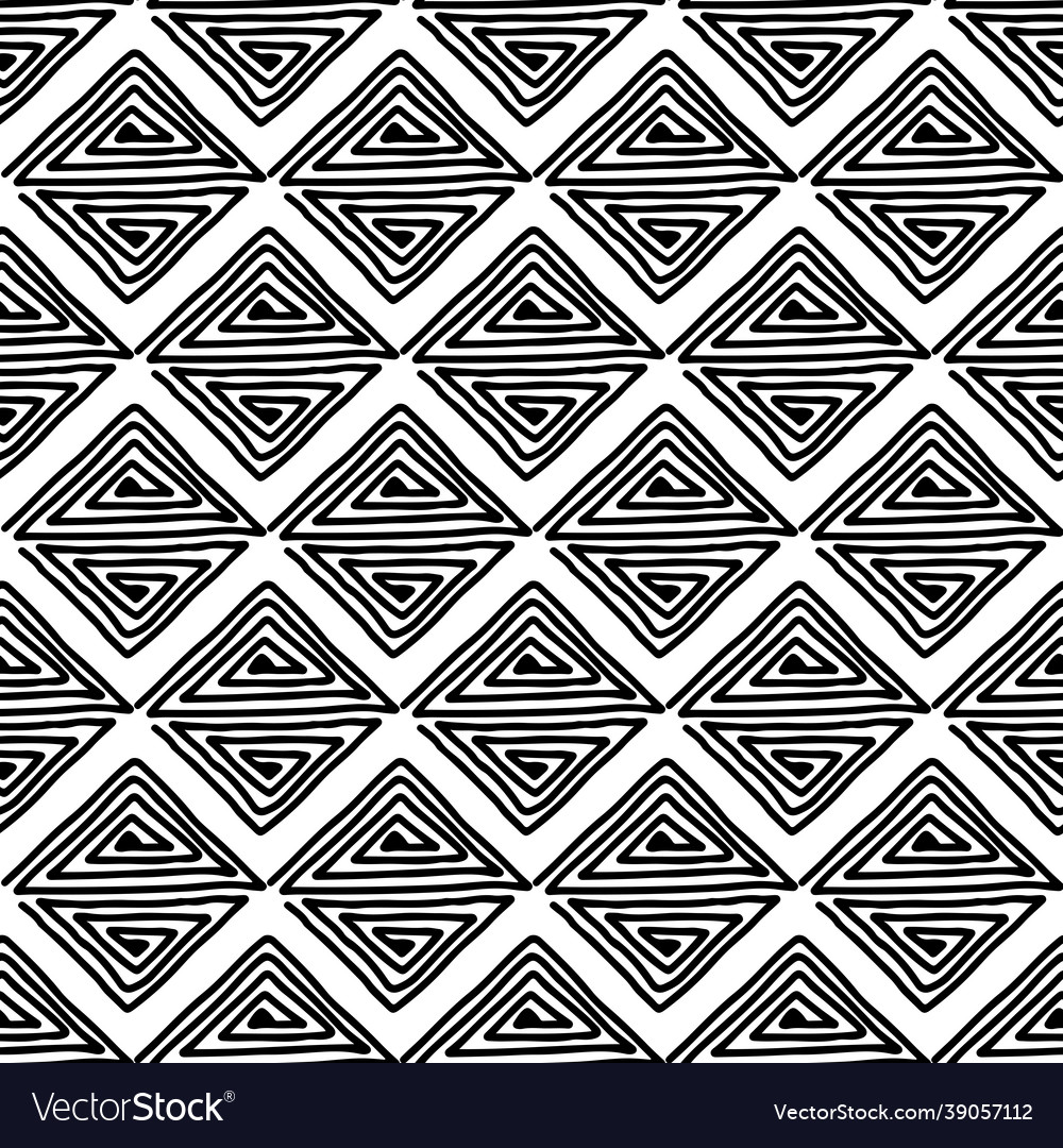 Abstract seamless pattern line art