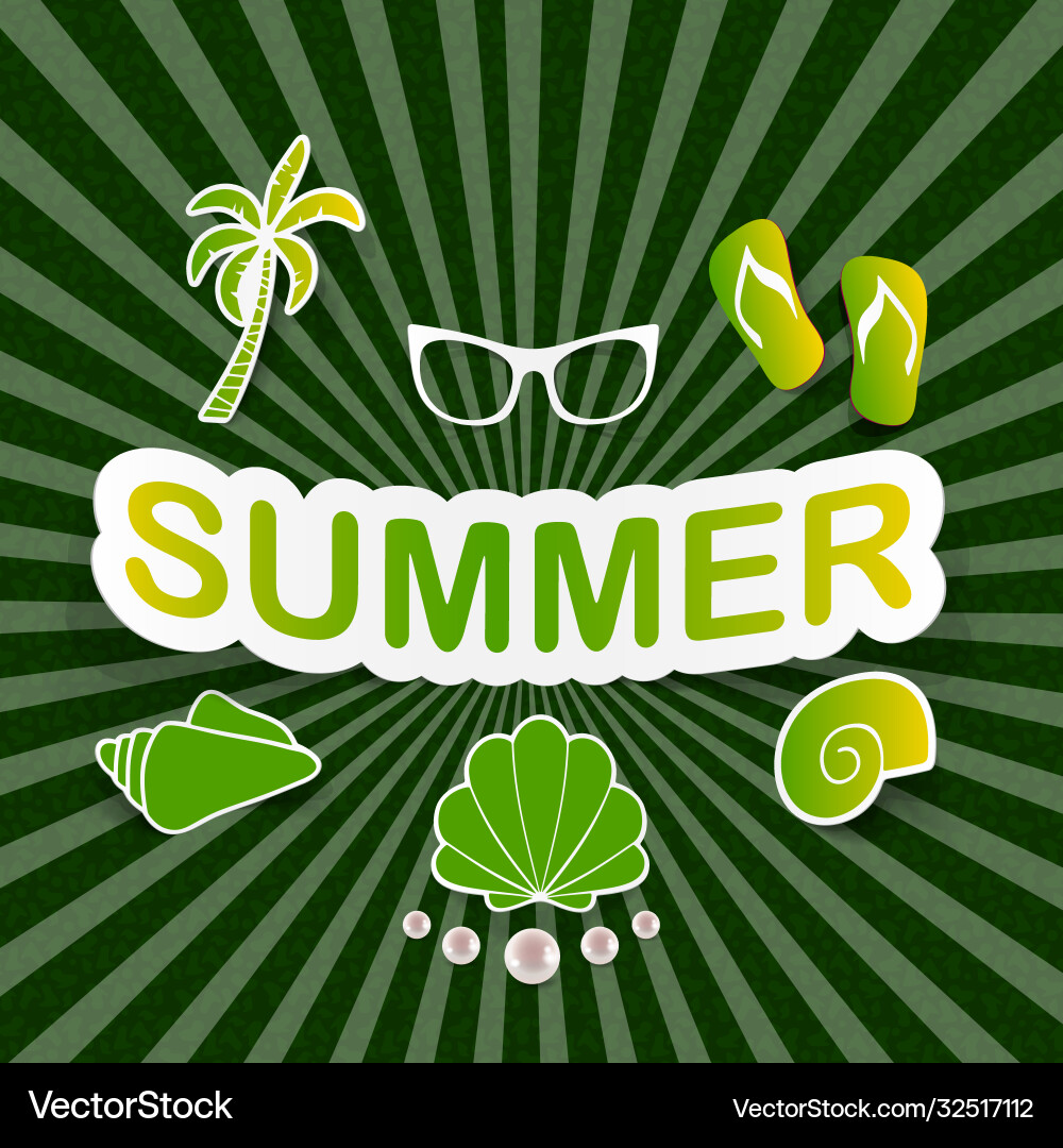 Beach icon set Royalty Free Vector Image - VectorStock
