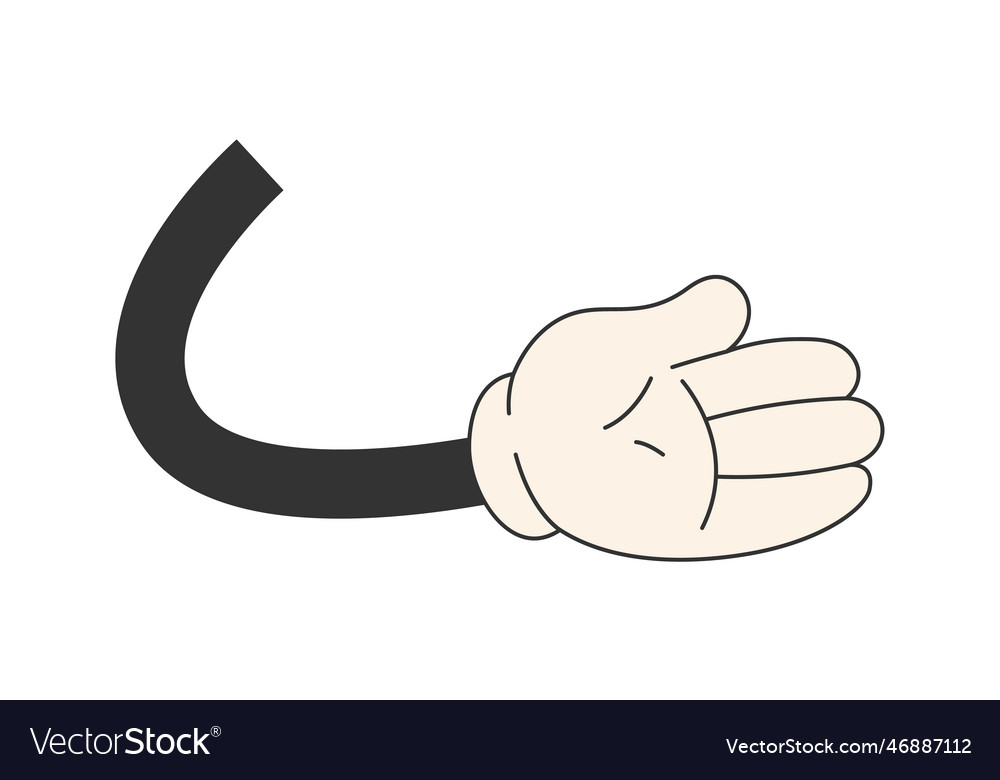 Cartoon hand with opened palm