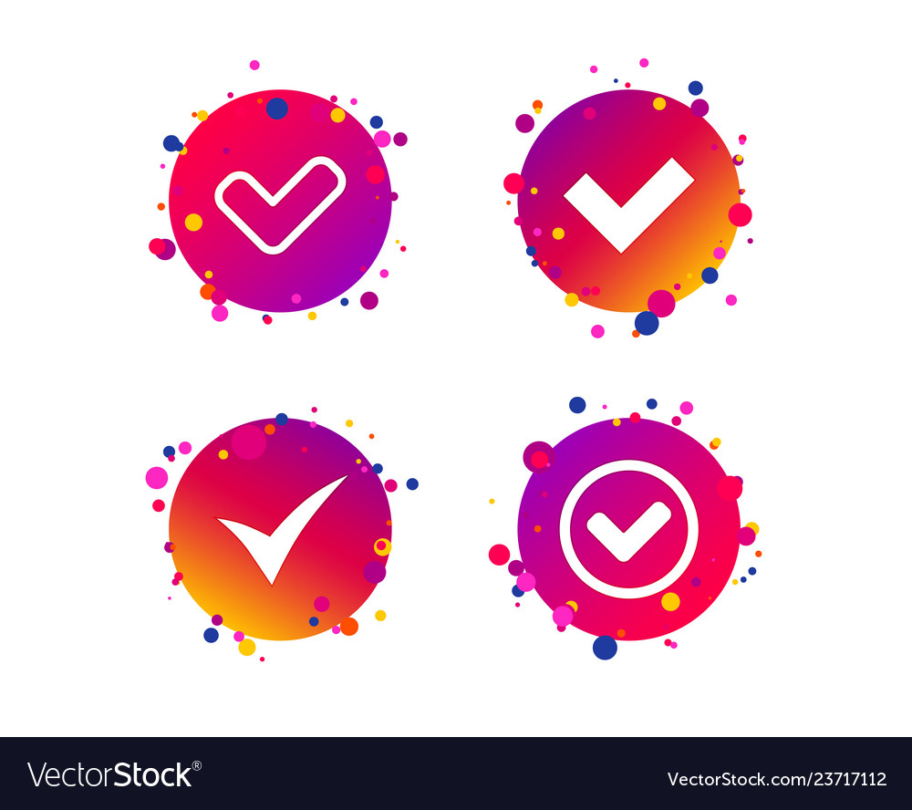 Check signs checkbox confirm icons