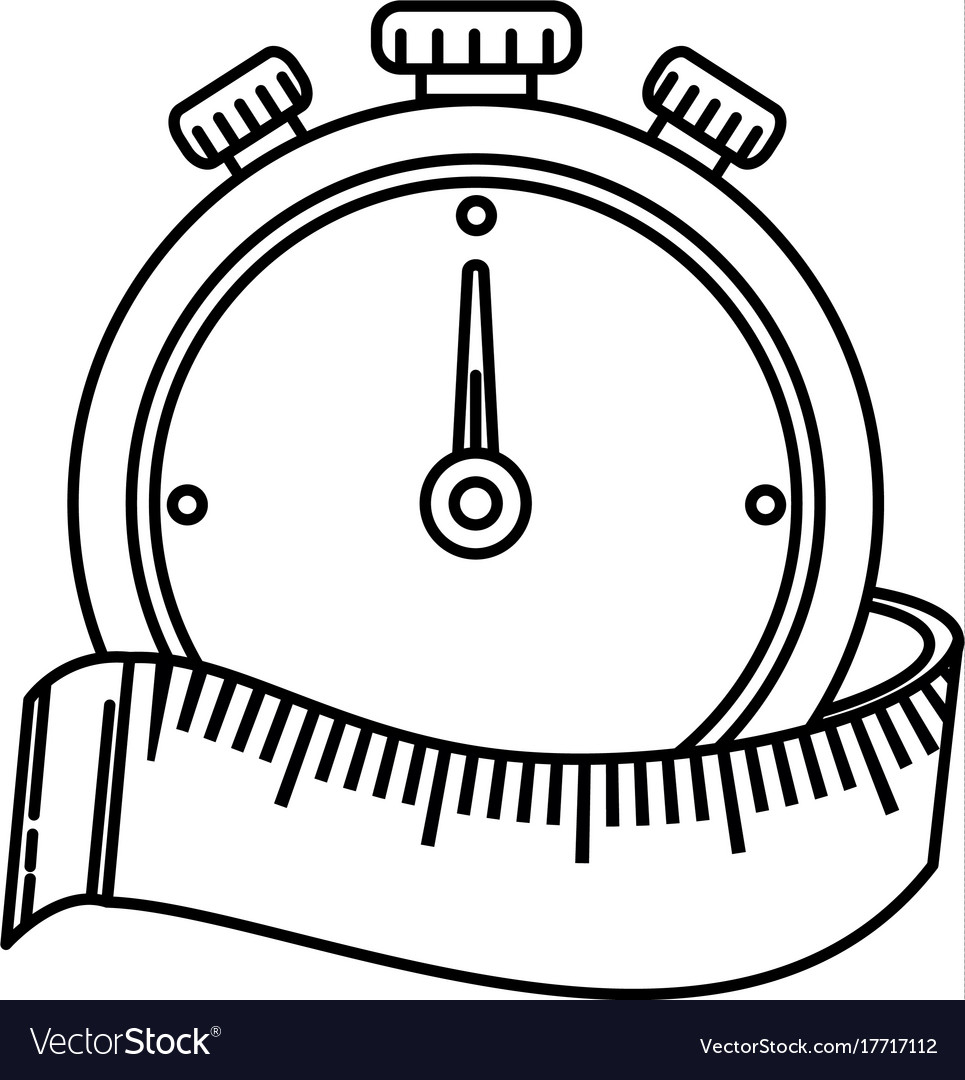 Chronometer timer with tape measure