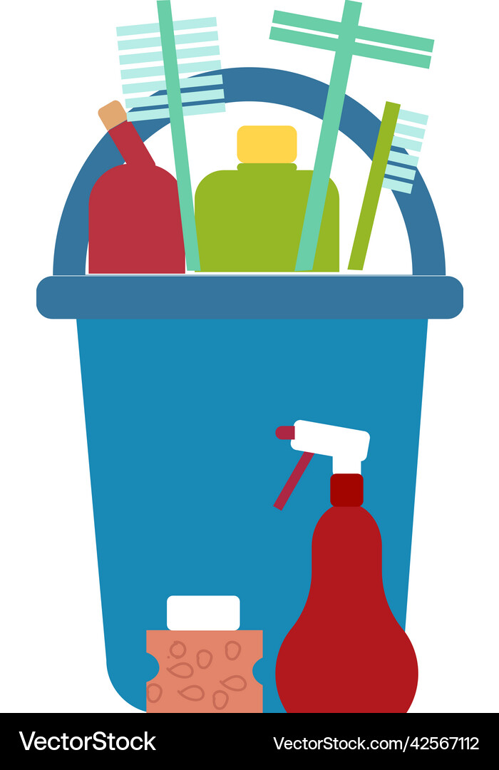 Cleaning supplies household services Royalty Free Vector