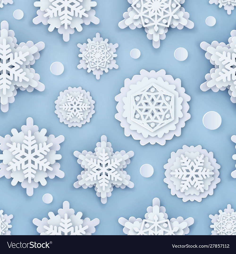 Cover with papercut snowflakes layered