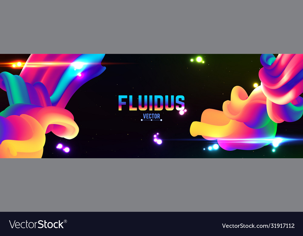 Fluid colorful gradient background modern vector image Fluid colorful gradient background modern