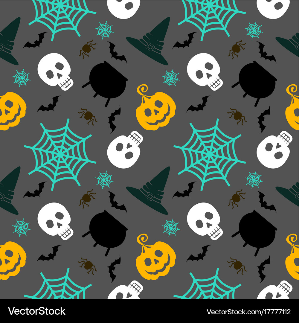 Halloween seamless pattern Royalty Free Vector Image