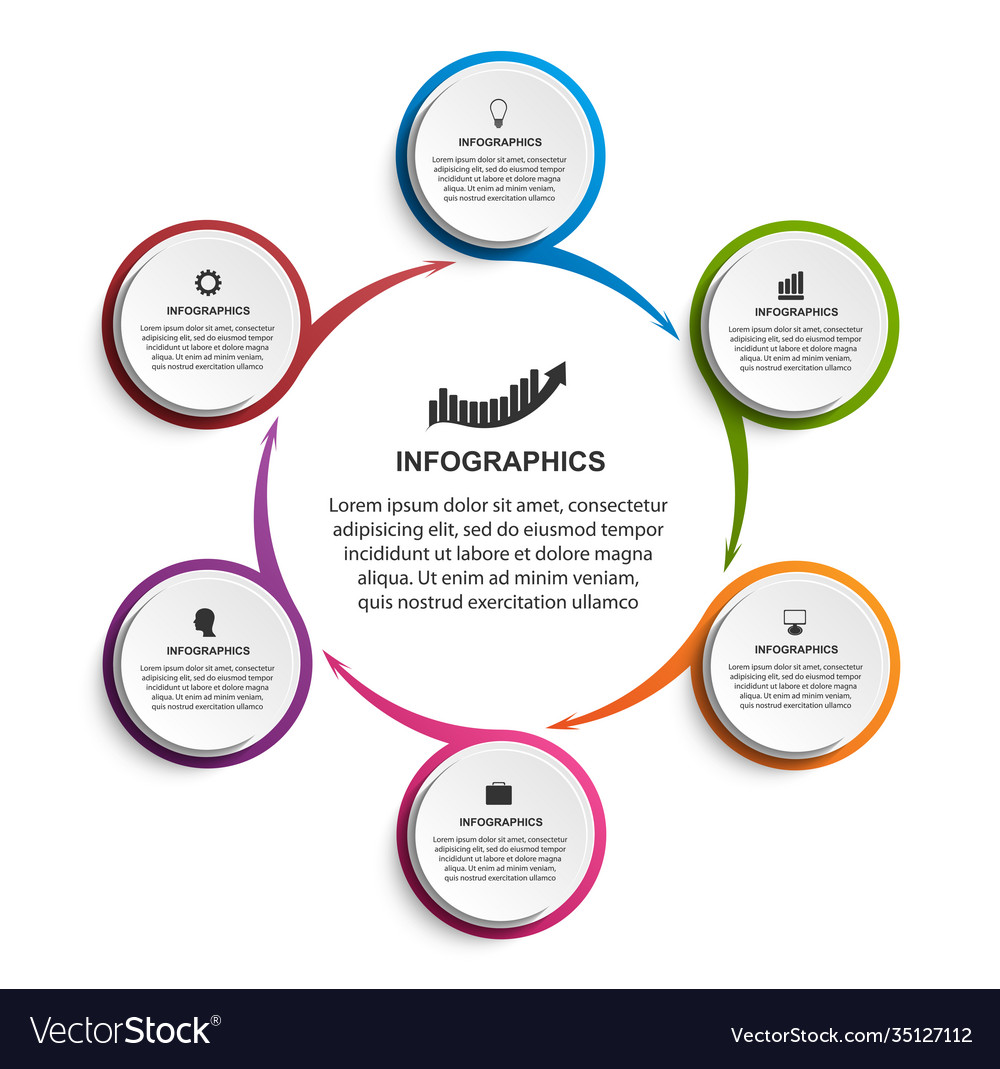 Infographic design organization chart template Vector Image