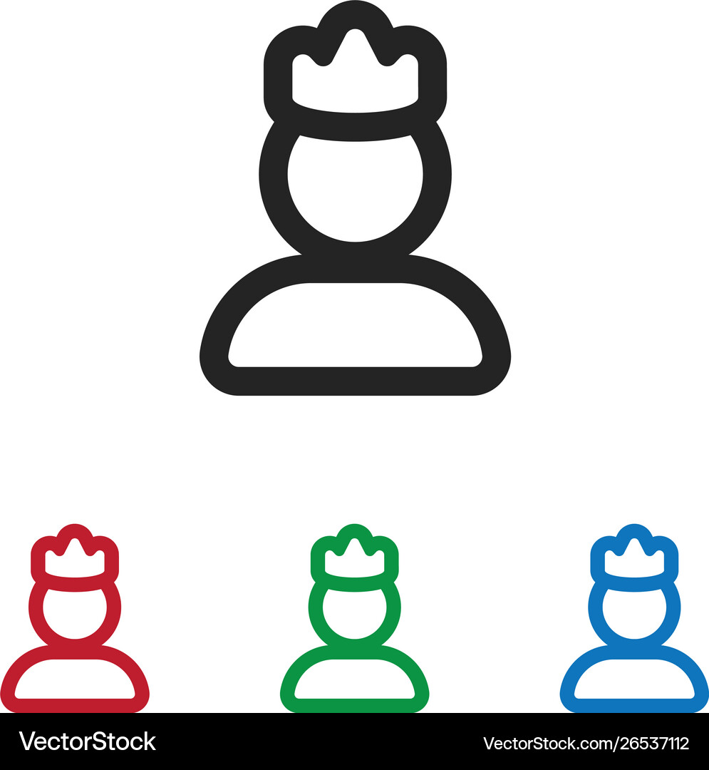 King icon Royalty Free Vector Image - VectorStock
