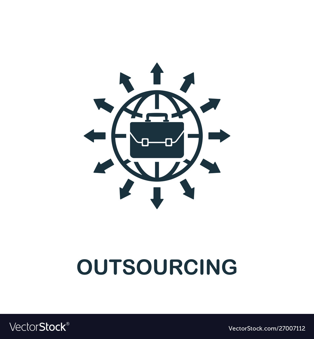 Outsourcing icon symbol creative sign from Vector Image