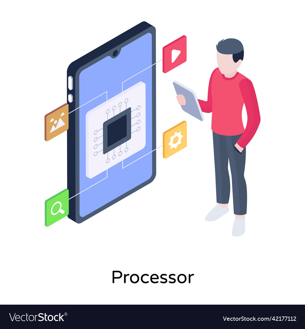 Processor Royalty Free Vector Image - VectorStock