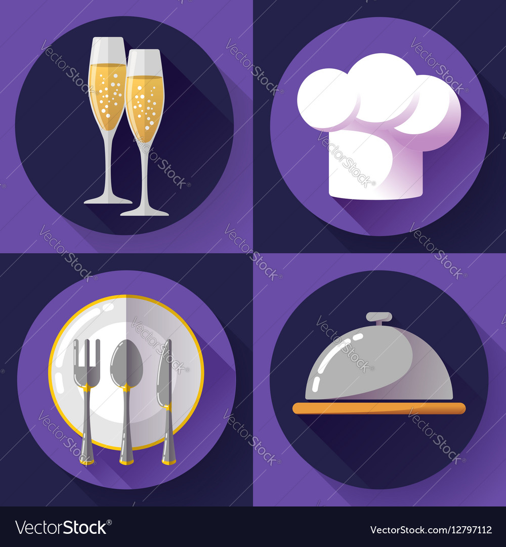 Restaurant Küche Icons