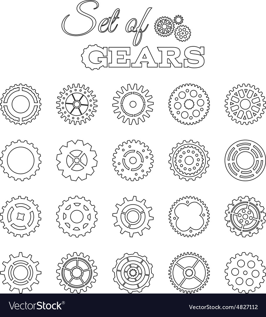Set of linear gears