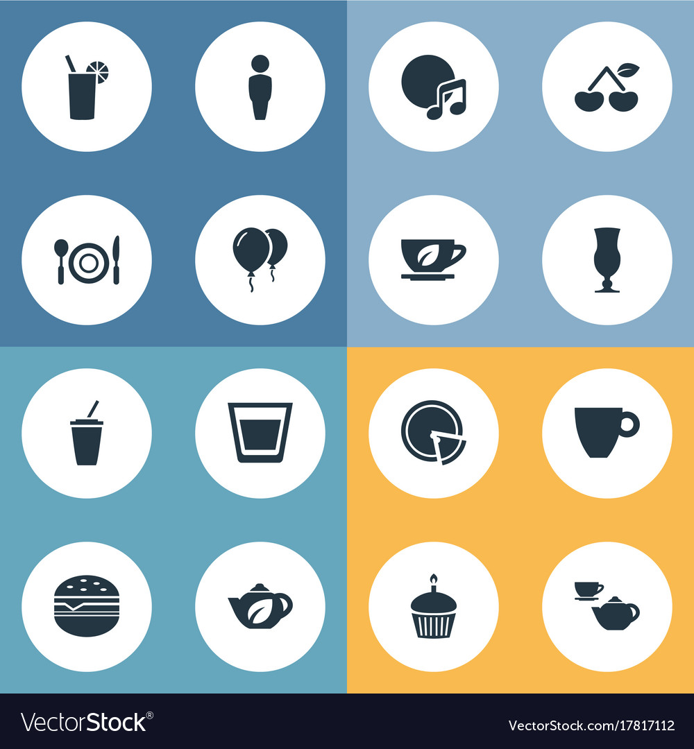 Set of simple restaurant icons