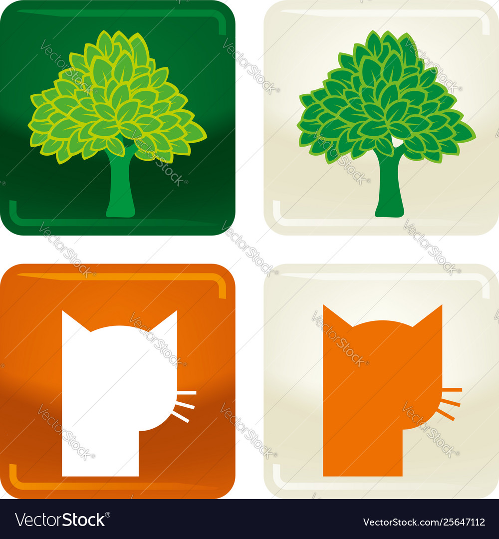 Set two ecology icons on buttons tree