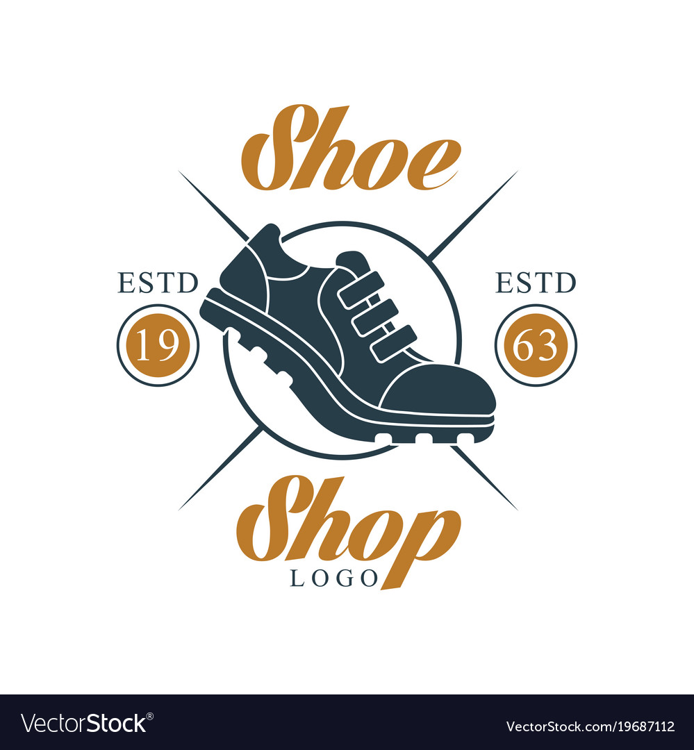 shoe shop logo estd 1963 vintage badge for vector 19687112