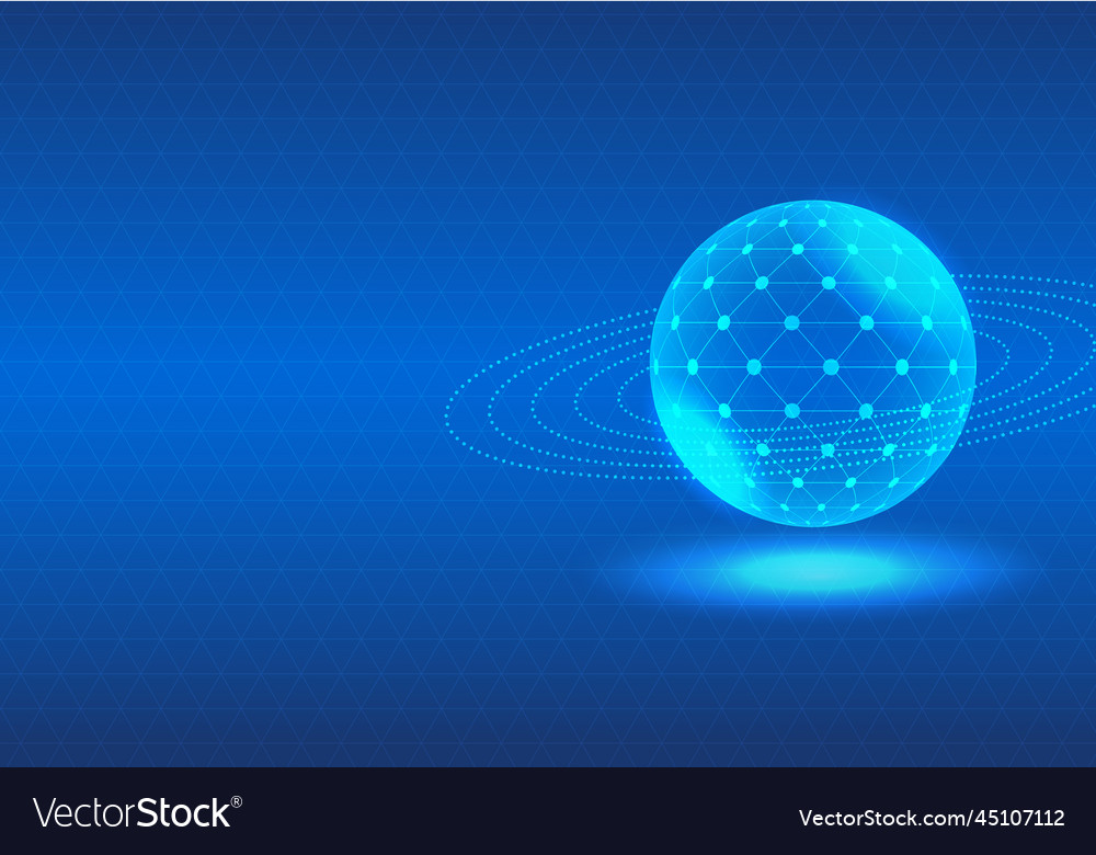 Technology processor background it is a glowing bl vector image Technology processor background it is a glowing bl
