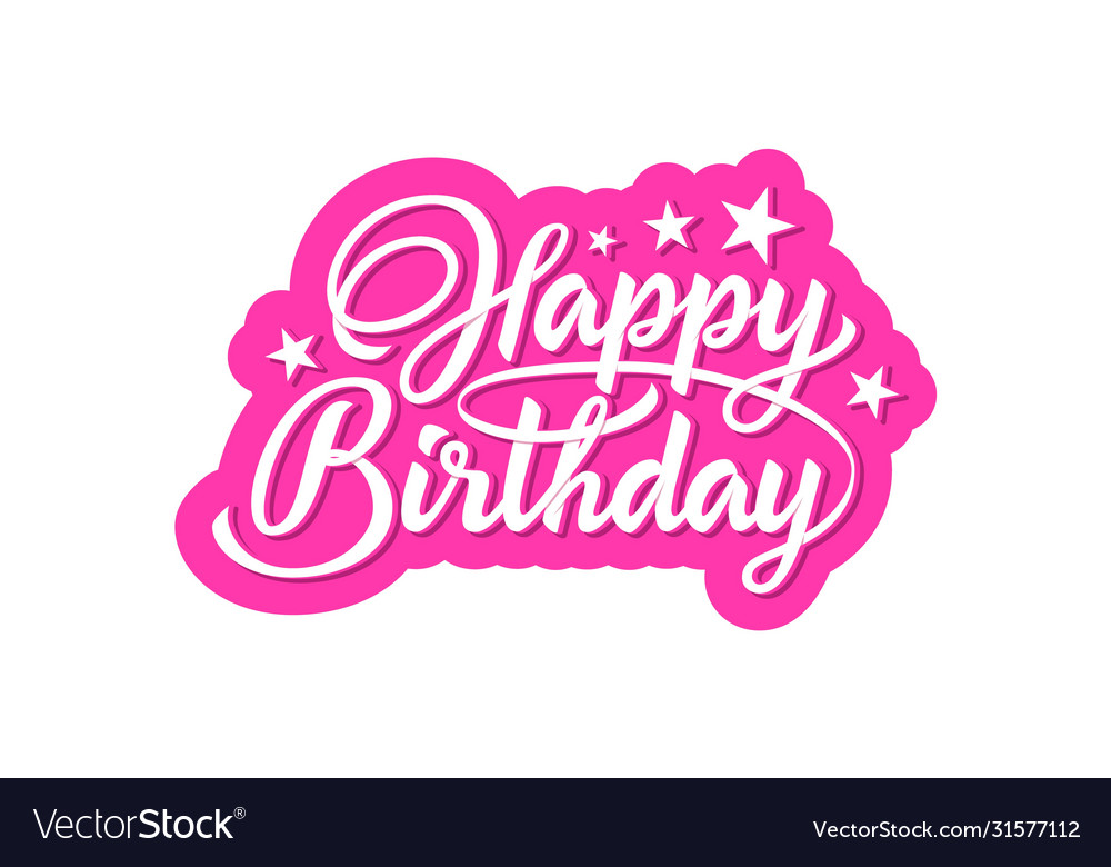 Text happy birthday Royalty Free Vector Image - VectorStock