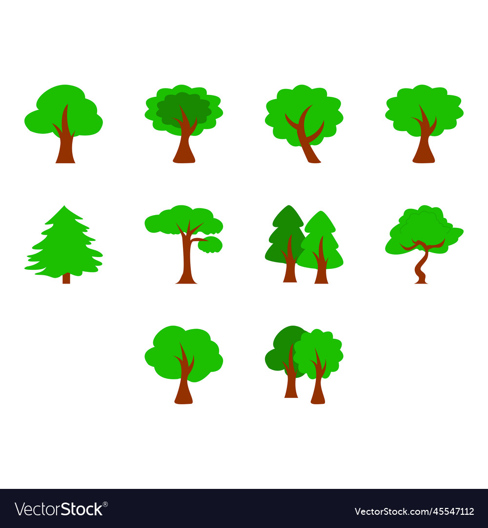 Tree icon set