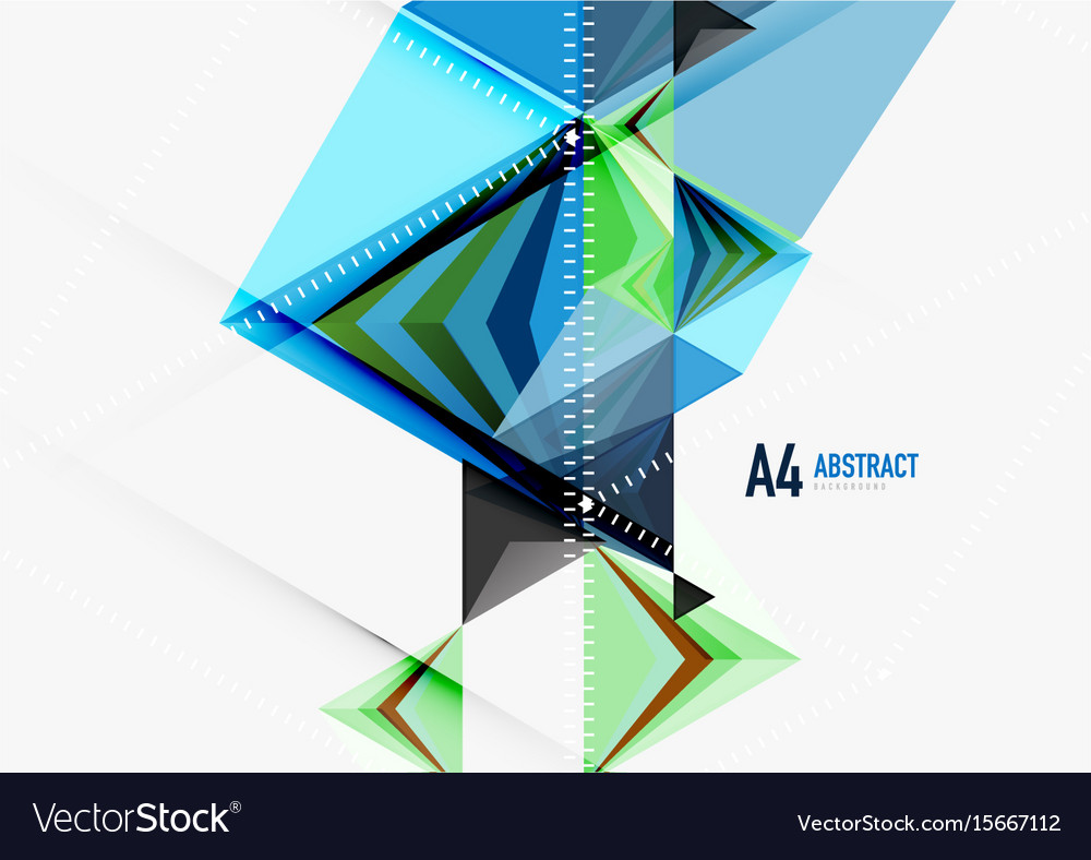 Triangular low poly a4 size geometric