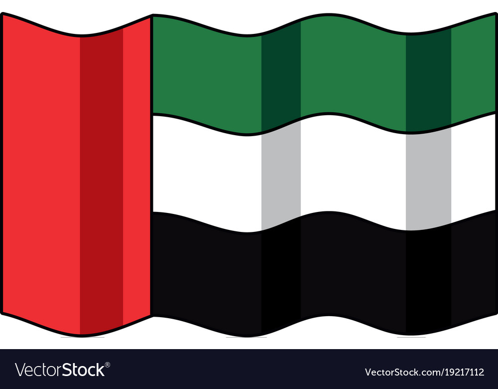 United arab emirates flag Royalty Free Vector Image