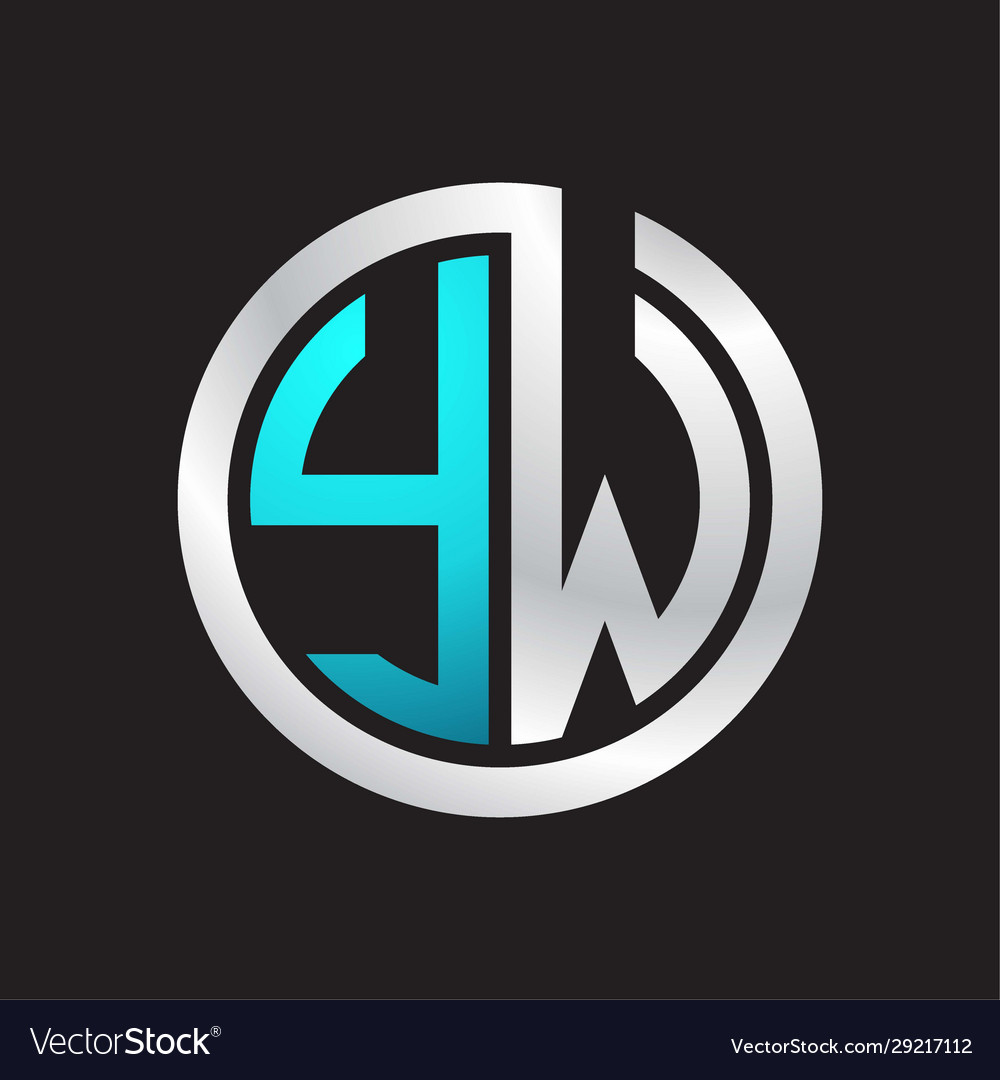 Yw initial logo linked circle monogram